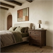 Safavieh Trevor 3 Drawer Wood Nightstand in Dark Walnut