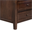 Safavieh Trevor 3 Drawer Wood Nightstand in Dark Walnut