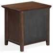 Safavieh Trevor 3 Drawer Wood Nightstand in Dark Walnut
