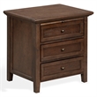 Safavieh Trevor 3 Drawer Wood Nightstand in Dark Walnut