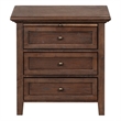 Safavieh Trevor 3 Drawer Wood Nightstand in Dark Walnut