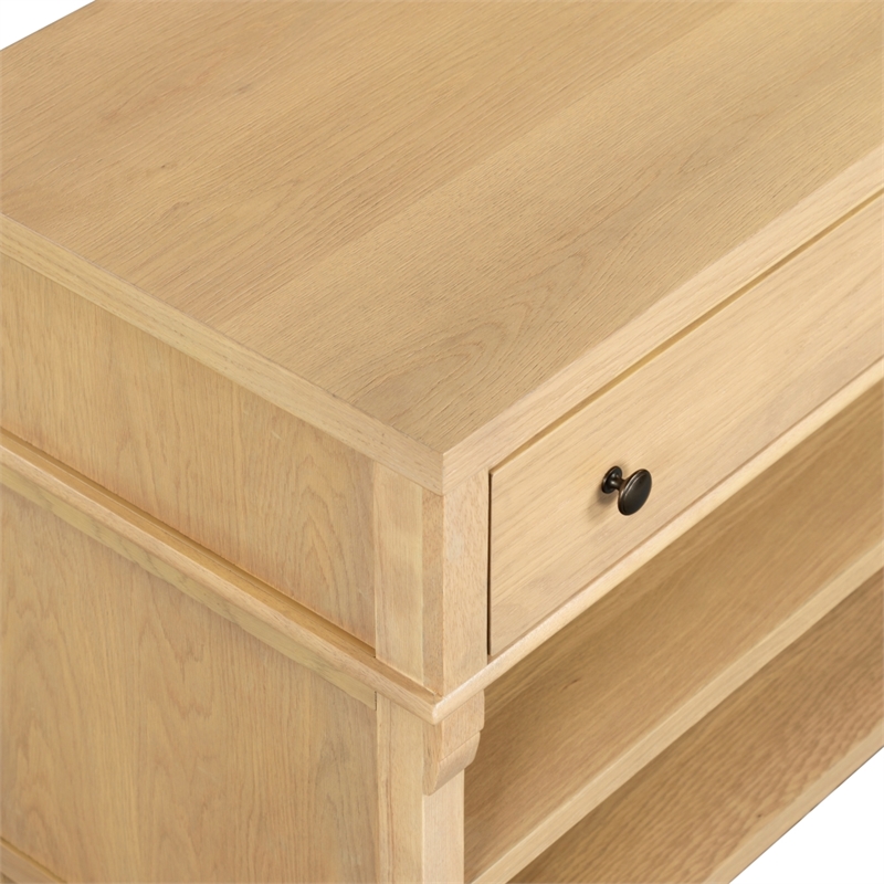 Safavieh Haylie 1 Drawer Wood Nightstand in Oak