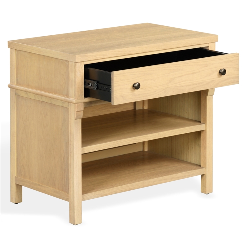 Safavieh Haylie 1 Drawer Wood Nightstand in Oak