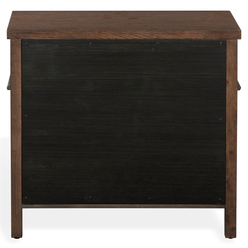 Safavieh Haylie 1 Drawer Wood Nightstand in Dark Walnut