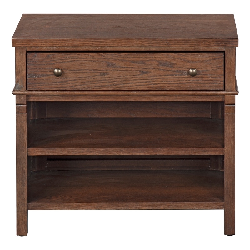Safavieh Haylie 1 Drawer Wood Nightstand in Dark Walnut