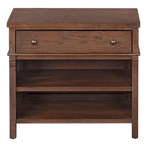 Safavieh Haylie 1 Drawer Wood Nightstand in Dark Walnut