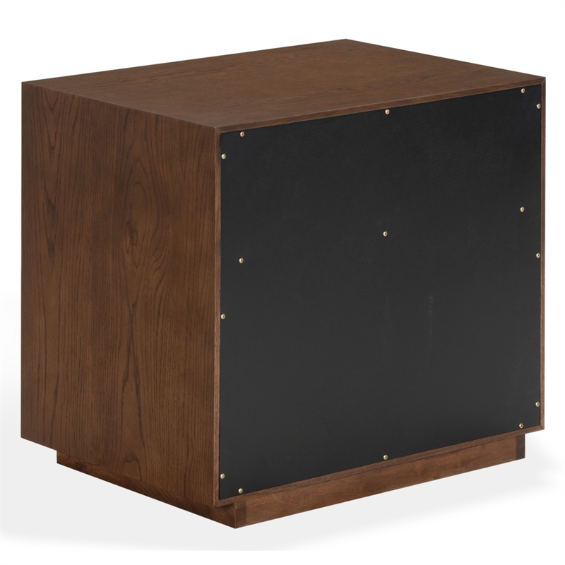 Safavieh Gabribecca 2 Drawer Wood Nightstand in Walnut