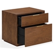 Safavieh Gabribecca 2 Drawer Wood Nightstand in Walnut