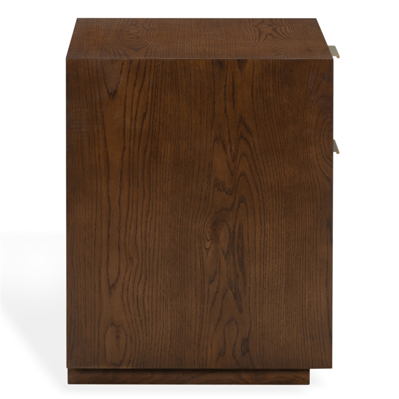 Safavieh Gabribecca 2 Drawer Wood Nightstand in Walnut