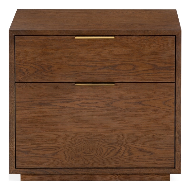 Safavieh Gabribecca 2 Drawer Wood Nightstand in Walnut