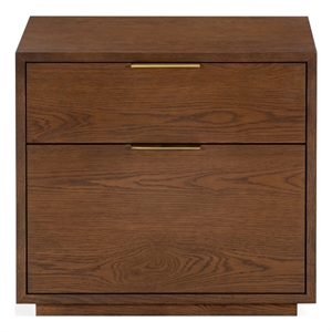 Safavieh Gabribecca 2 Drawer Wood Nightstand in Walnut