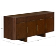 Safavieh Dorothea 3 Drawer Wood Sideboard in Walnut