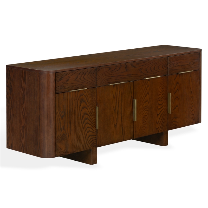 Safavieh Dorothea 3 Drawer Wood Sideboard in Walnut