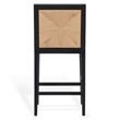 Safavieh Emilio Woven Wood Counter Stool in Black / Natural