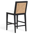 Safavieh Emilio Woven Wood Counter Stool in Black / Natural
