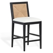 Safavieh Emilio Woven Wood Counter Stool in Black / Natural