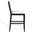 Safavieh Emilio Woven Wood Counter Stool in Black / Natural