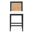 Safavieh Emilio Woven Wood Counter Stool in Black / Natural