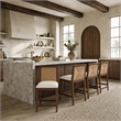 Safavieh Emilio Woven Wood Counter Stool in Walnut / Natural