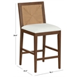 Safavieh Emilio Woven Wood Counter Stool in Walnut / Natural