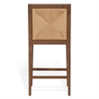 Safavieh Emilio Woven Wood Counter Stool in Walnut / Natural