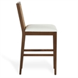 Safavieh Emilio Woven Wood Counter Stool in Walnut / Natural