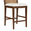 Safavieh Emilio Woven Wood Counter Stool in Walnut / Natural