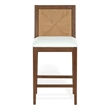 Safavieh Emilio Woven Wood Counter Stool in Walnut / Natural