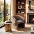 Safavieh Susie Barrel Wood Back Accent Chair in Brown