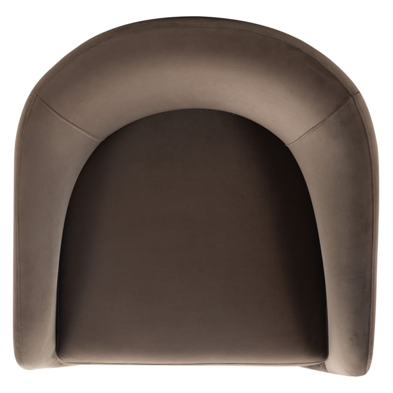 Safavieh Susie Barrel Wood Back Accent Chair in Brown