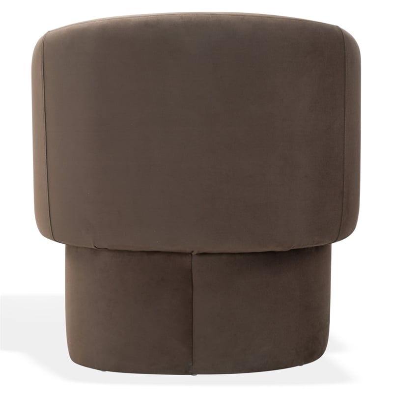 Safavieh Susie Barrel Wood Back Accent Chair in Brown
