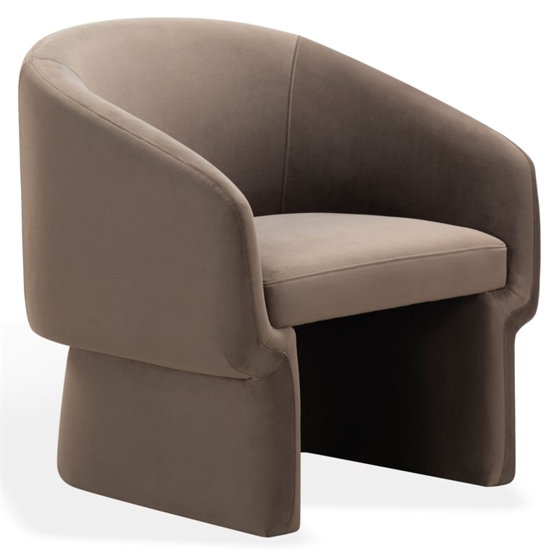 Safavieh Susie Barrel Wood Back Accent Chair in Brown