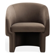 Safavieh Susie Barrel Wood Back Accent Chair in Brown
