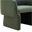 Safavieh Susie Barrel Wood Back Accent Chair in Olive