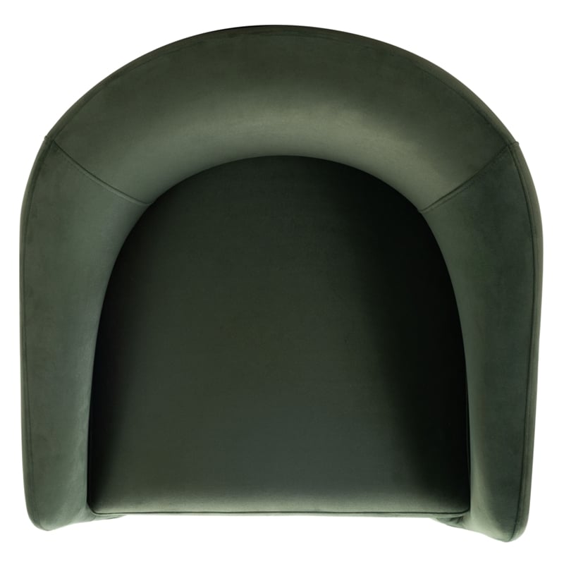 Safavieh Susie Barrel Wood Back Accent Chair in Olive