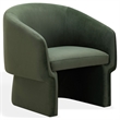 Safavieh Susie Barrel Wood Back Accent Chair in Olive