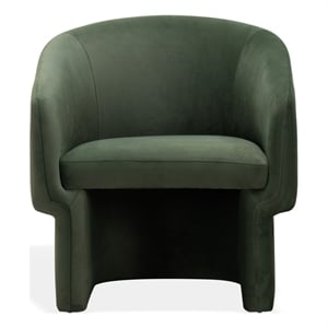 Safavieh Susie Barrel Wood Back Accent Chair in Olive