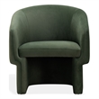 Safavieh Susie Barrel Wood Back Accent Chair in Olive