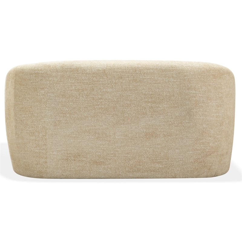 Safavieh Zhao Wood  Curved Loveseat in Light Brown