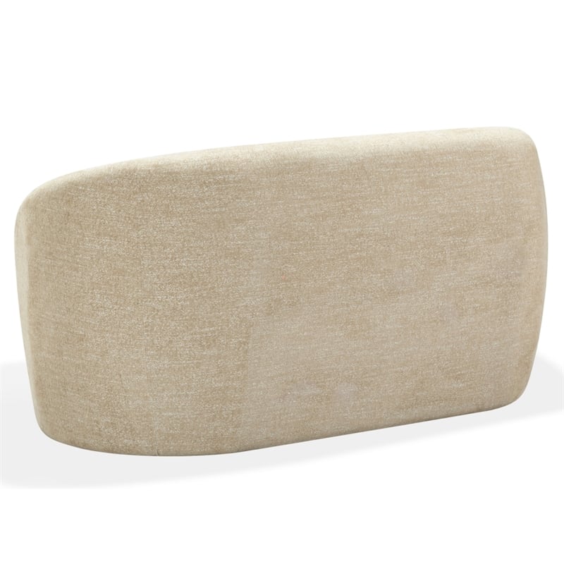 Safavieh Zhao Wood  Curved Loveseat in Light Brown