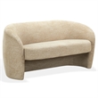 Safavieh Zhao Wood  Curved Loveseat in Light Brown