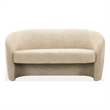 Safavieh Zhao Wood  Curved Loveseat in Light Brown