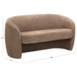 Safavieh Zhao Wood Curved Loveseat in Brown