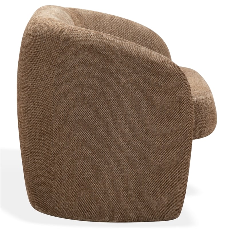 Safavieh Zhao Wood Curved Loveseat in Brown