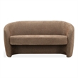 Safavieh Zhao Wood Curved Loveseat in Brown