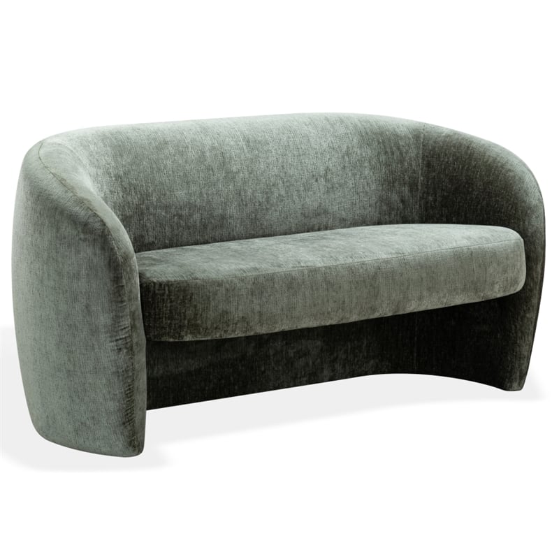 Safavieh Zhao Wood Curved Loveseat in Green