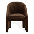 Safavieh Kagan Chenille and Wood Dining Chair in Brown