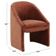Safavieh Kagan Chenille and Wood Dining Chair in Camel