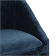 Safavieh Kagan Chenille and Wood Dining Chair in Navy