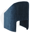 Safavieh Kagan Chenille and Wood Dining Chair in Navy